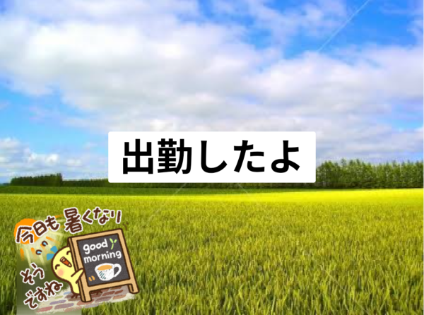 出勤しました⭐