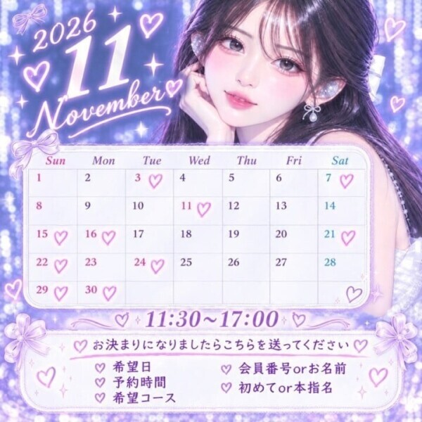 11月の予定🗓️