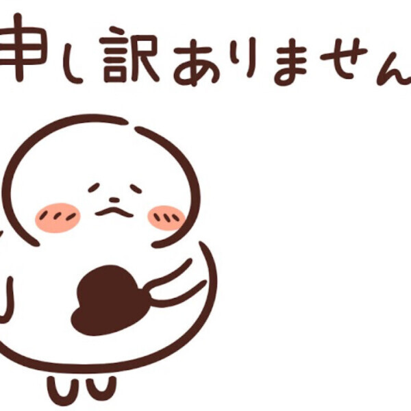 申し訳ありません