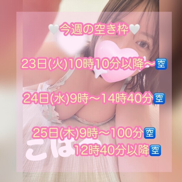 今週の空き枠情報🤍🪽