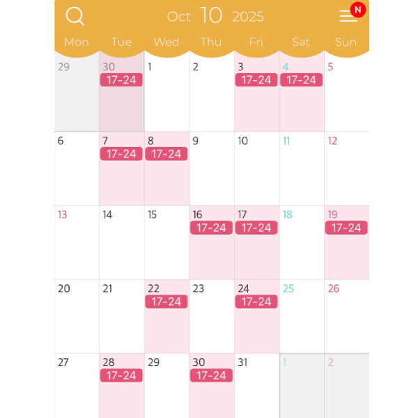10月のシフトと合言葉