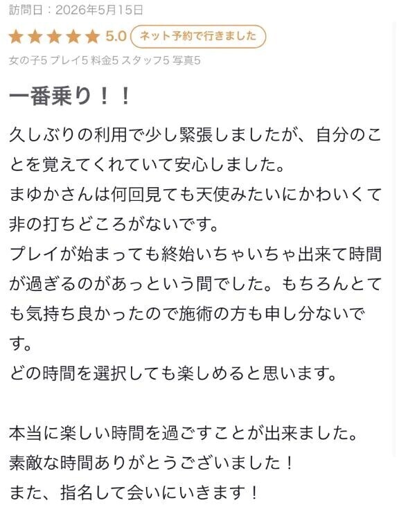 【お礼写メ日記】