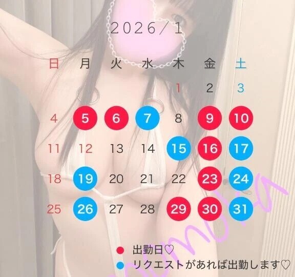 ☆１月の出勤予定☆