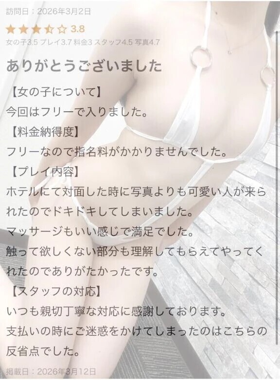 【お礼写メ日記】