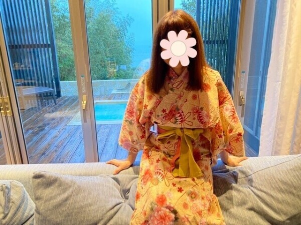 雨の露天風呂