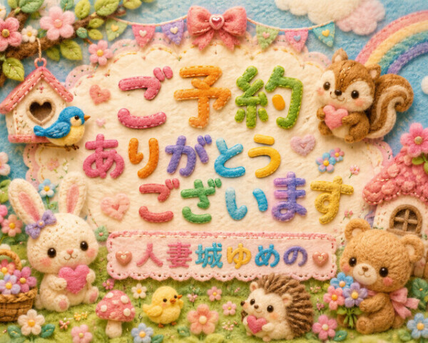 ご予約ありがとうございます🙇‍♀️