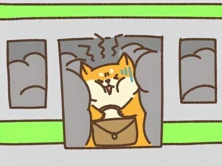 満員電車（･ー･Ⅲ)'∇'(”･ー･）ｷﾞｭｳｷﾞｭｳ