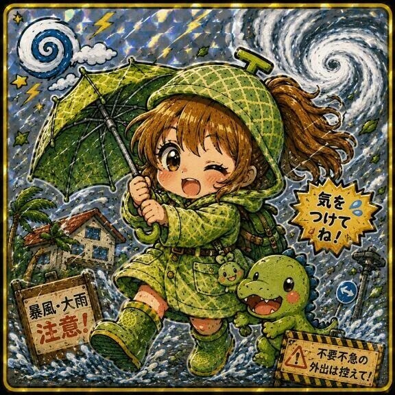 安全第一にしたよ☔🍃