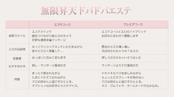 💝コース比較表💝