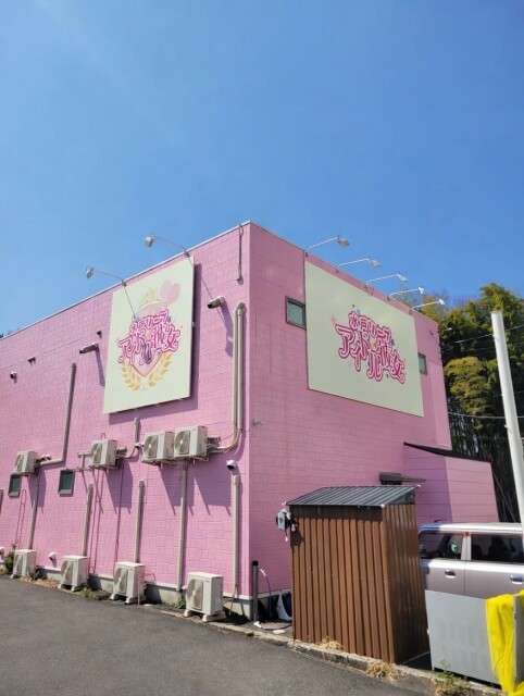 ピンクの建物になります