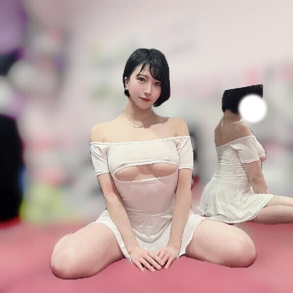 ??オフショル白ワンピース??