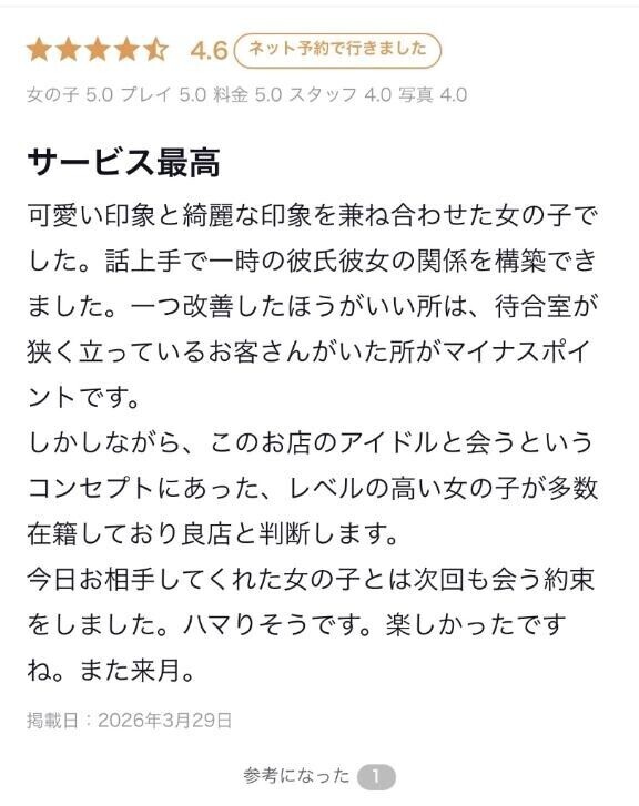 ?口コミ?