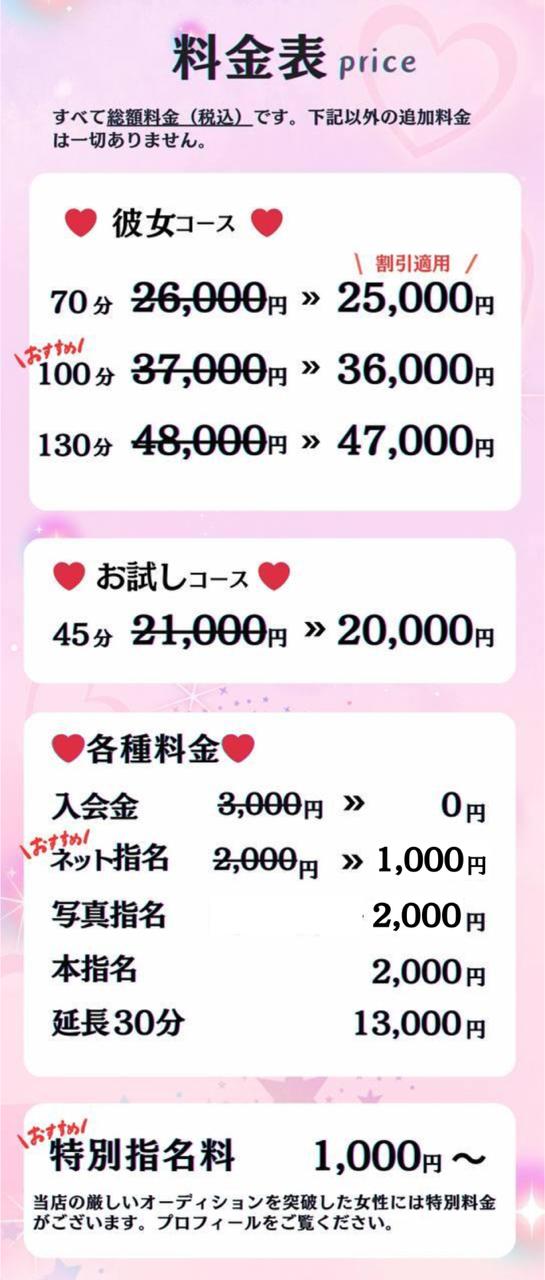 水戸ソープ アイドル彼女の料金表