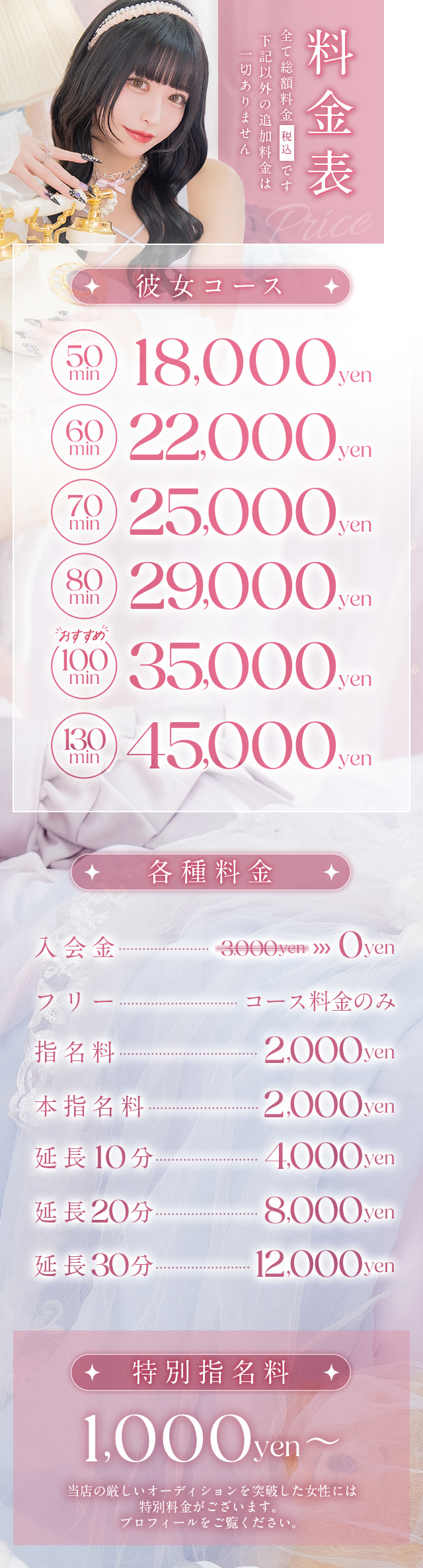 水戸ソープ アイドル彼女の料金表