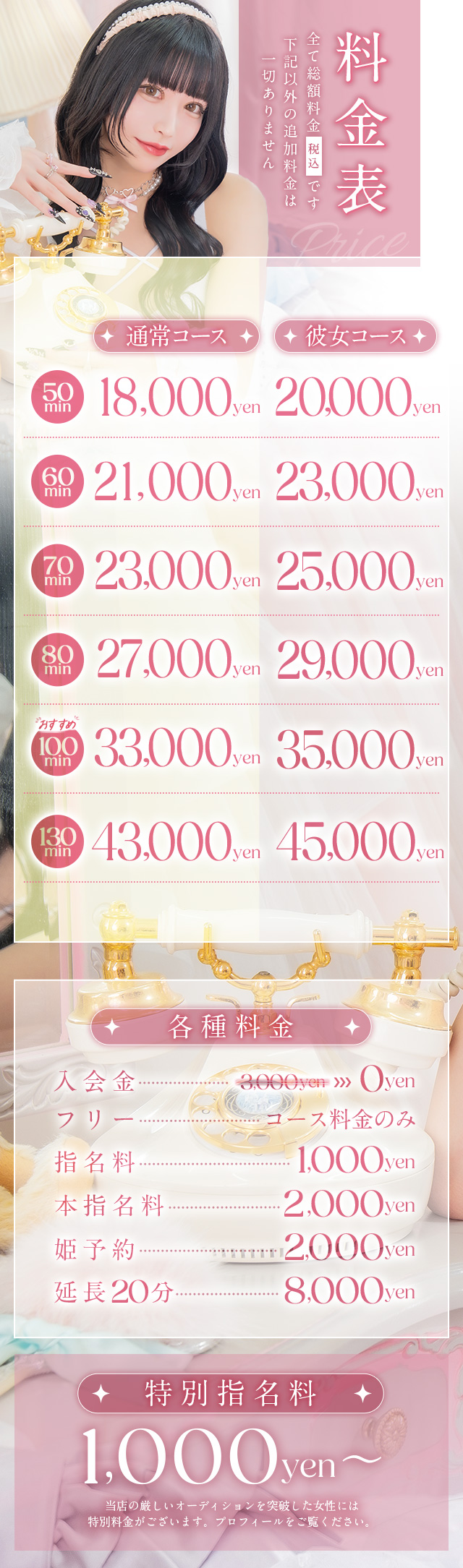 水戸ソープ アイドル彼女の料金表