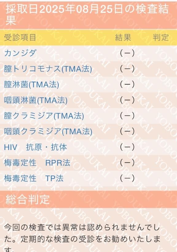 検査結果オールクリア??♀???