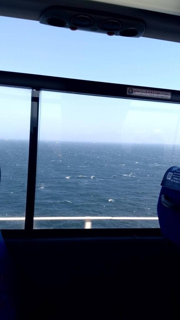 出勤前の海が綺麗で????到着