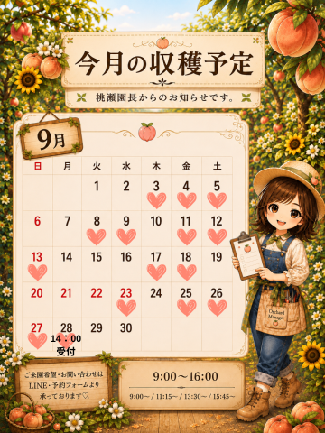 🍑直近の収穫状況🗓️＆桃約束🌻