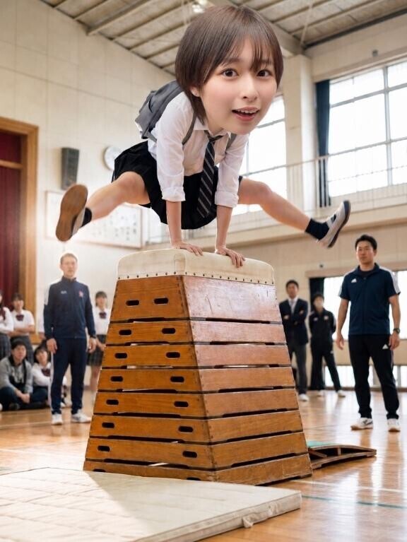 跳び箱をね