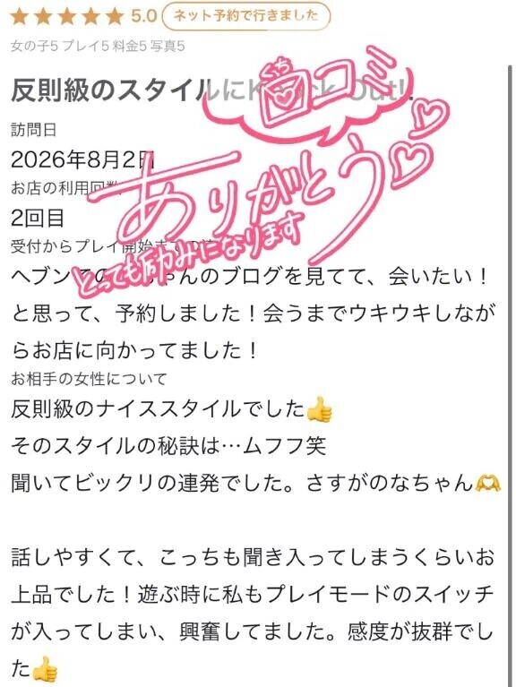 【お礼写メ日記】