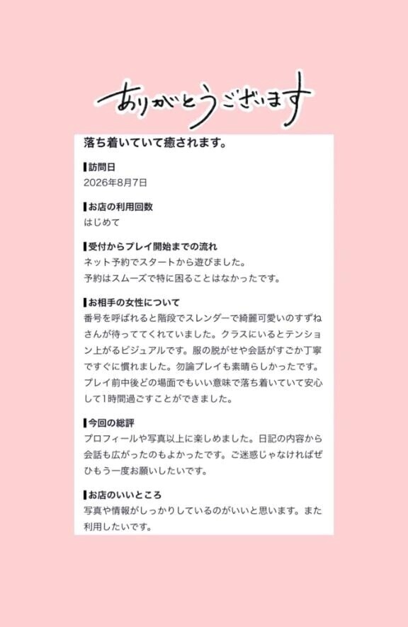 【お礼写メ日記】