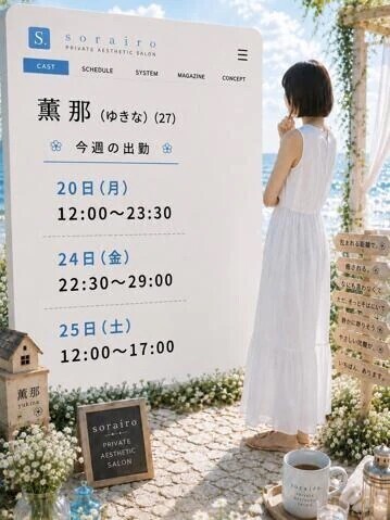 今週の出勤状況　薫那さん