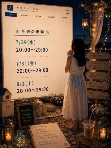 今週の出勤状況　杏沙さん