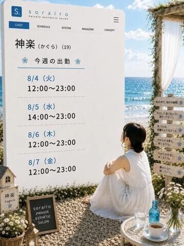 今週の出勤状況　神楽さん