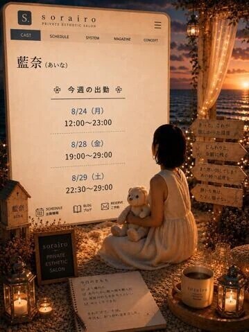 今週の出勤状況　藍奈さん