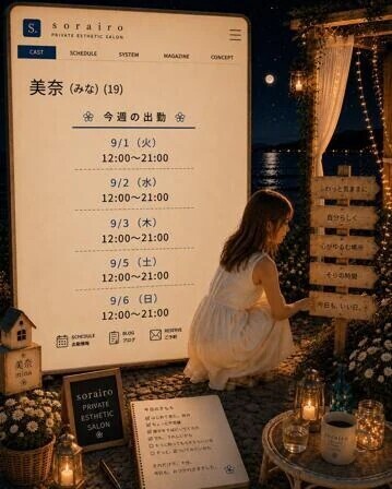 今週の出勤状況　美奈さん