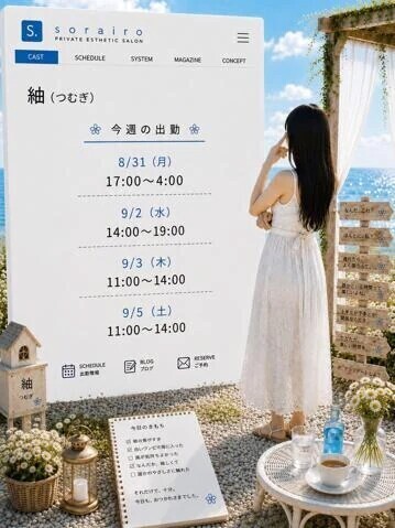 今週の出勤状況　紬さん