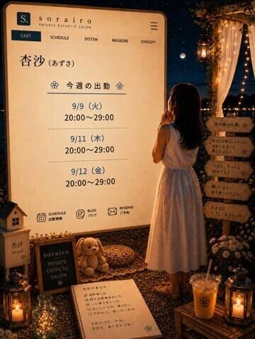 今週の出勤状況　杏沙さん