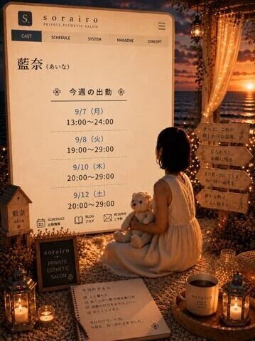 今週の出勤状況　藍奈さん