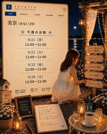 今週の出勤状況　美奈さん