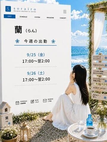 今週の出勤状況　蘭さん