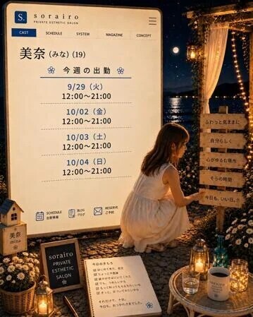 今週の出勤状況　美奈さん