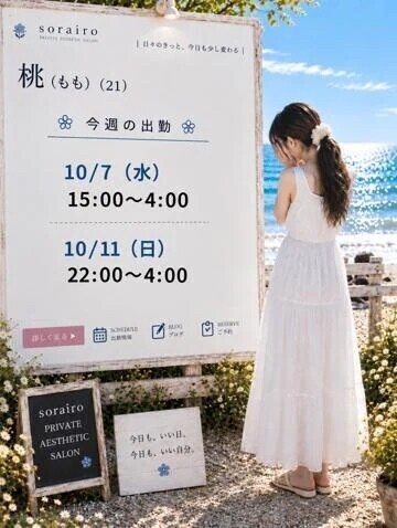 今週の出勤状況　桃さん