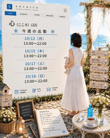 今週の出勤状況　心さん