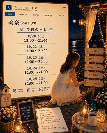 今週の出勤状況　美奈さん