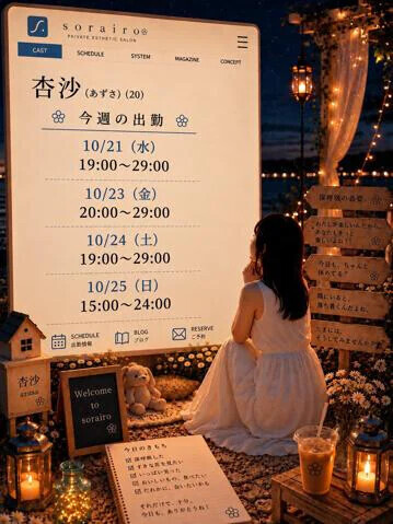 今週の出勤状況　杏沙さん