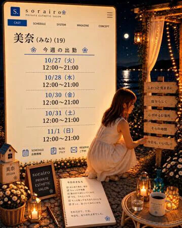 今週の出勤状況　美奈さん
