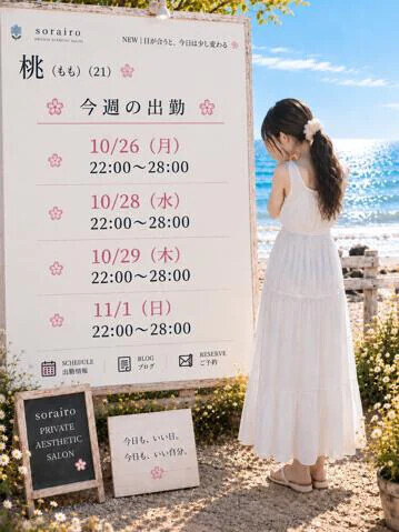 今週の出勤状況　桃さん