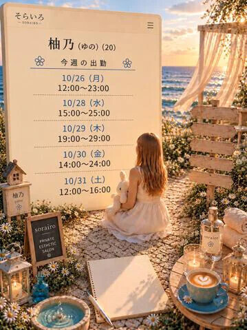 今週の出勤状況　柚乃さん