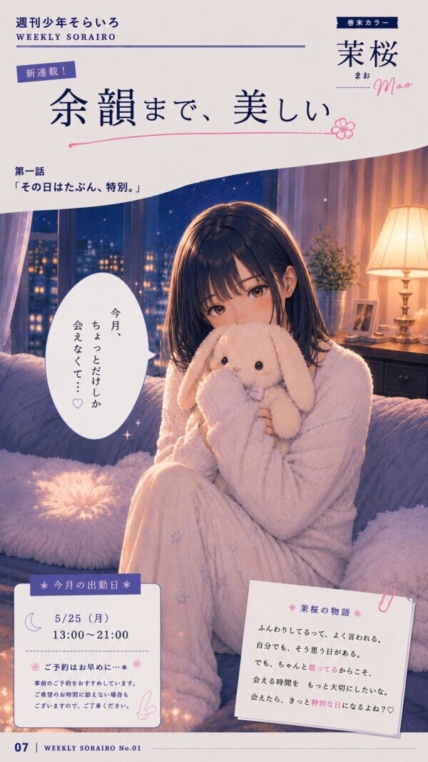 今週の出勤状況　茉桜さん～週刊少年そらいろ～