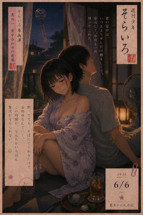 そらいろ春画譚 其の一 ―― 背中合わせの夜風