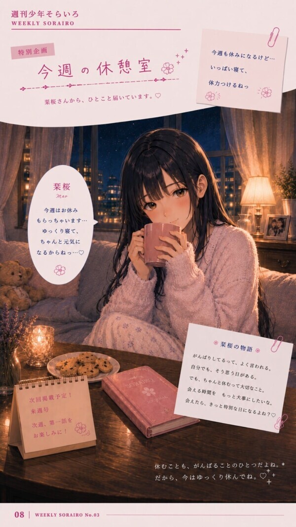 今週の出勤状況　茉桜さん