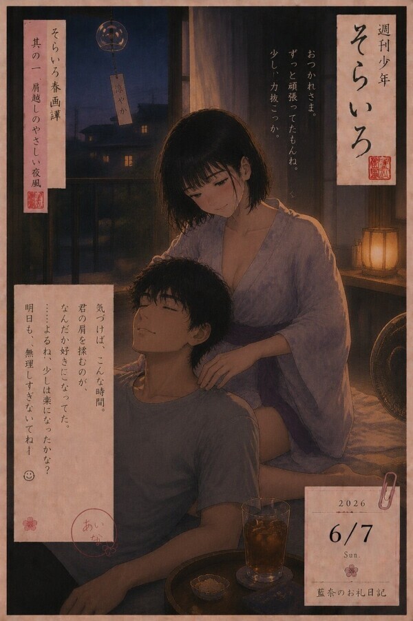 そらいろ春画譚 其の一 ―― 肩越しのやさしい夜風