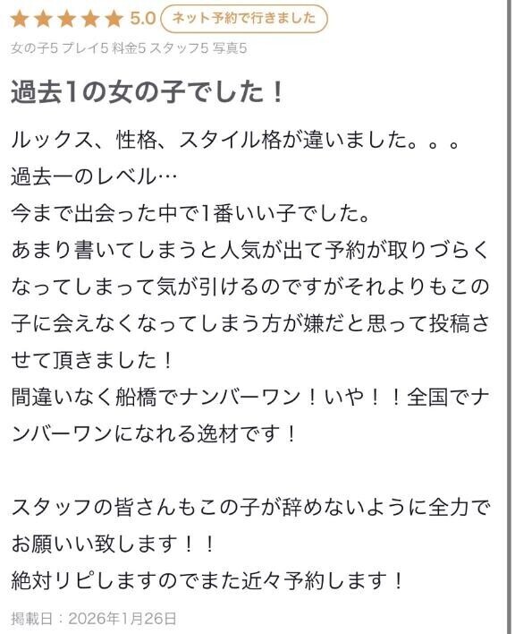 べた褒めありがとう?【お礼写メ日記】