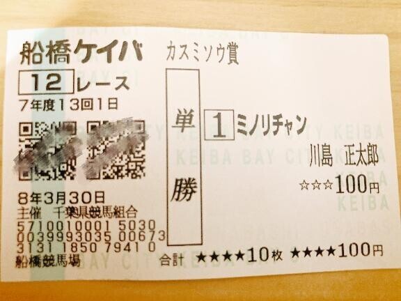 ? ミノリチャン出走中?