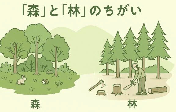 森じゃなくて林